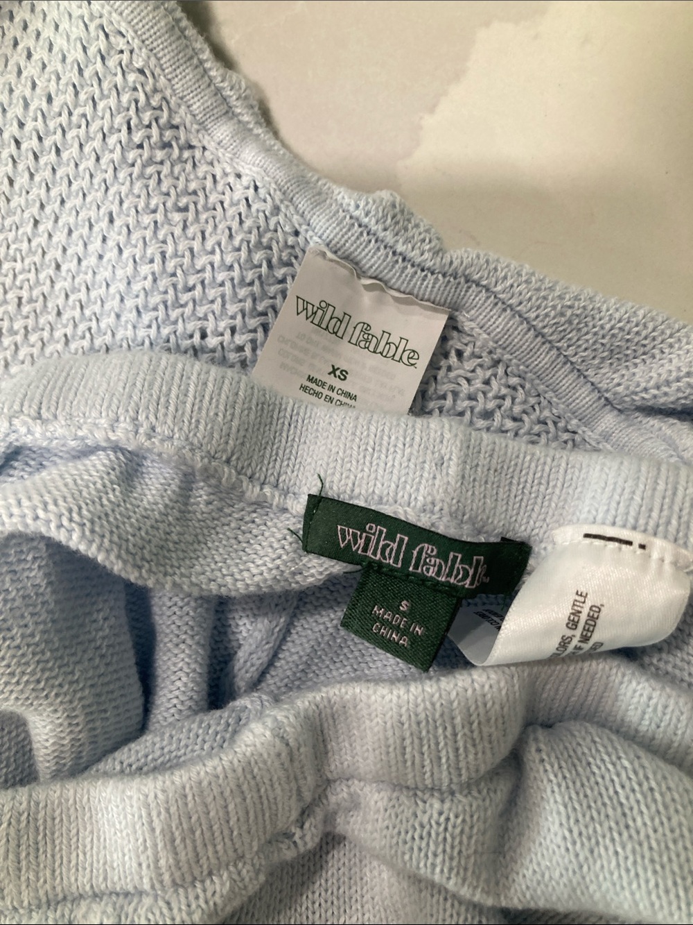 wild fable Light Blue Ruffle Knit Top & Shorts Set - Picture 5 of 5